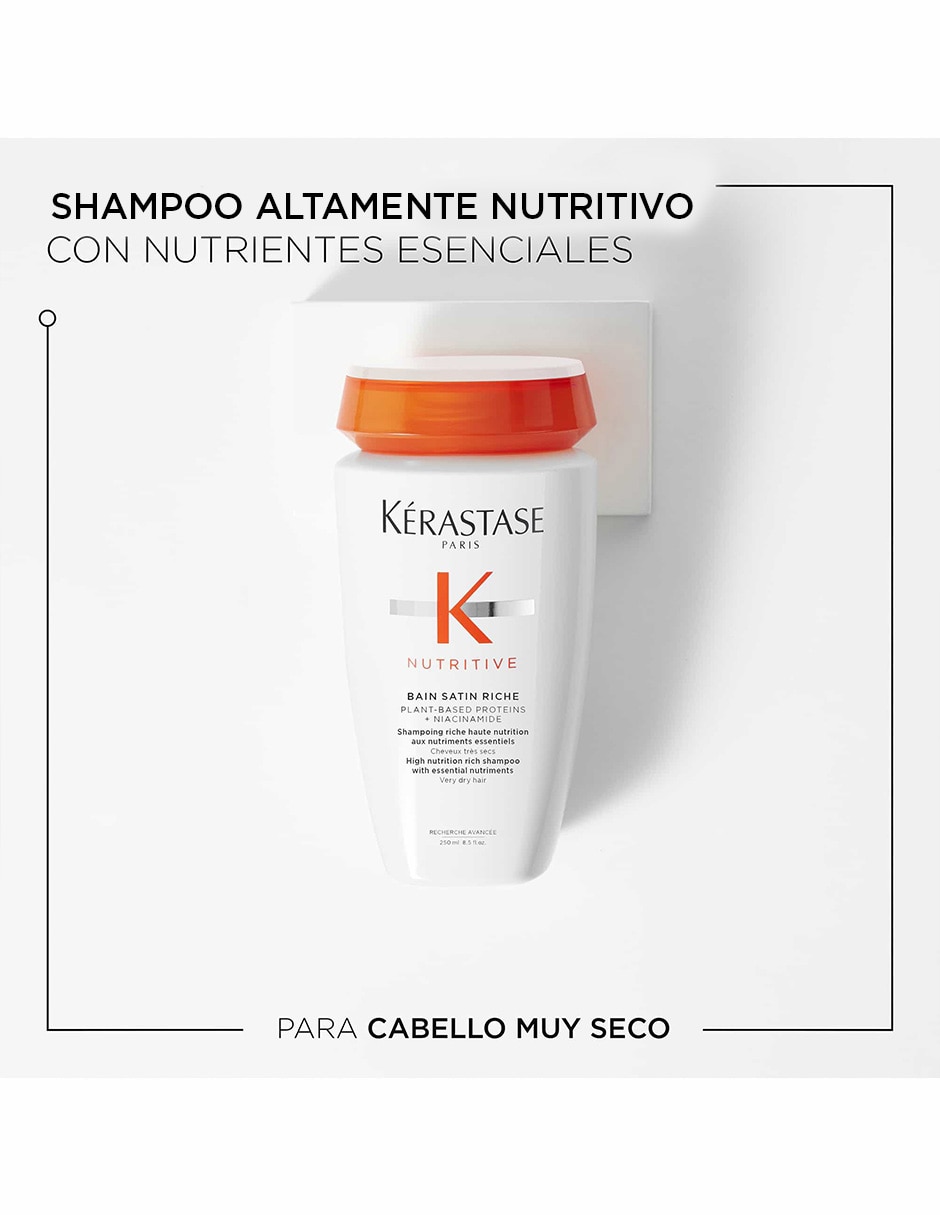 Shampoo para cabello Bain Satin Riche Nutritive 250 ml 6