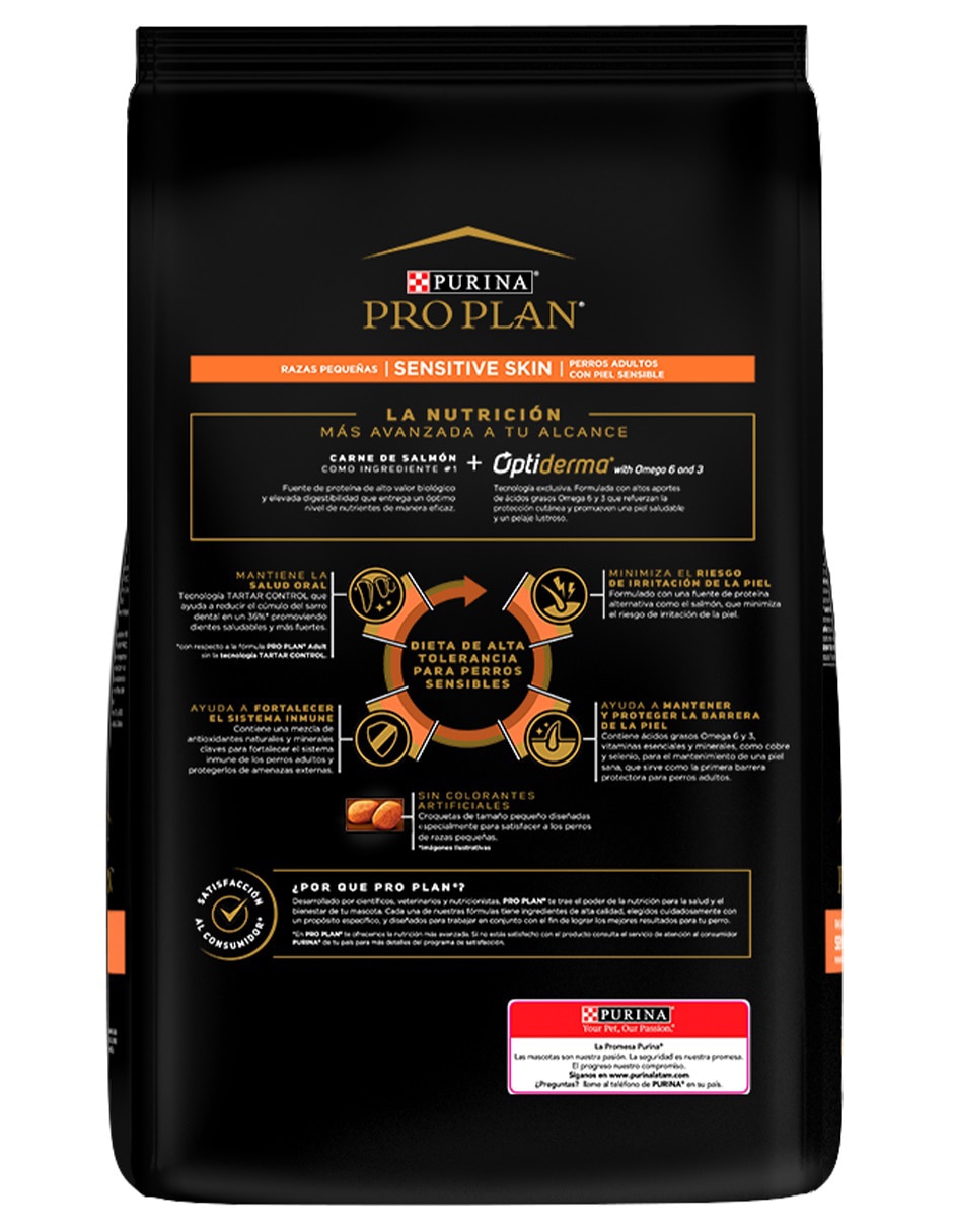 Croqueta Pro Plan de salmón para perro etapa adulto raza pequeña contenido 3 kg 5