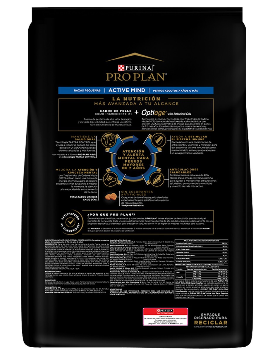 Croqueta Pro Plan de pollo para perro etapa senior raza pequeña contenido 7.5 kg 4