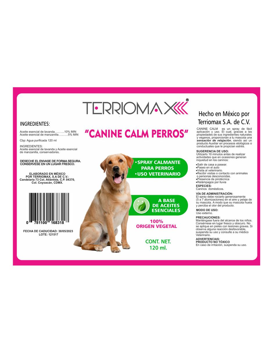 Spray calmante Petmax para Perro