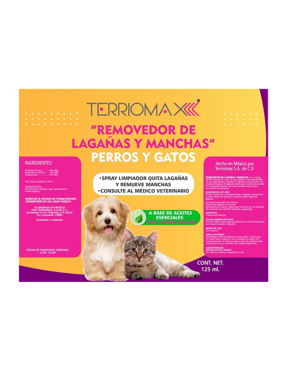 Removedor de lagañas y manchas Petmax para perro y gato