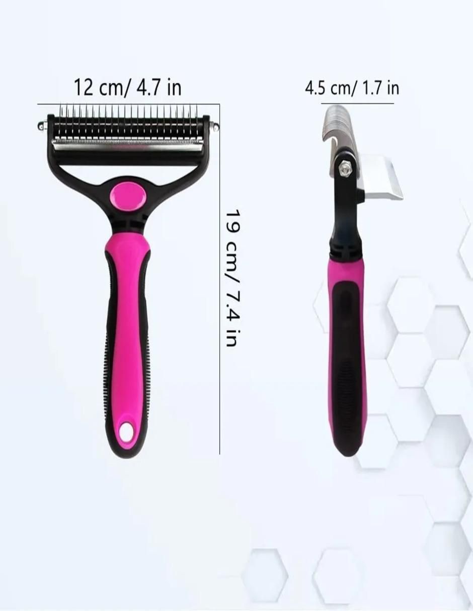 Cepillo de acero inoxidable para perro y gato