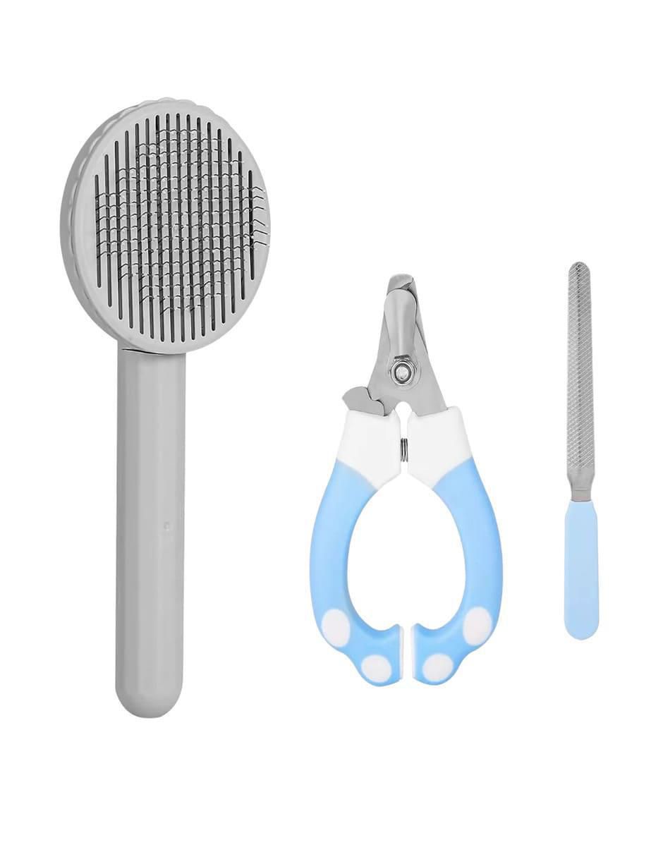 Set de Cepillo de acero inoxidable para perro y gato