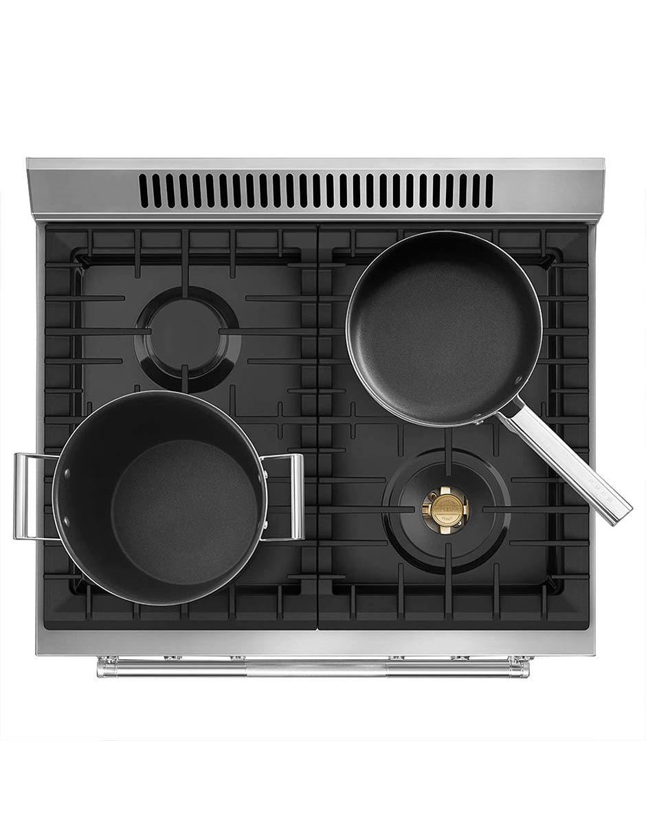 Estufa de piso a Gas natural/lp Smeg Professional 76 cm SPR30UGGX de 4 quemadores