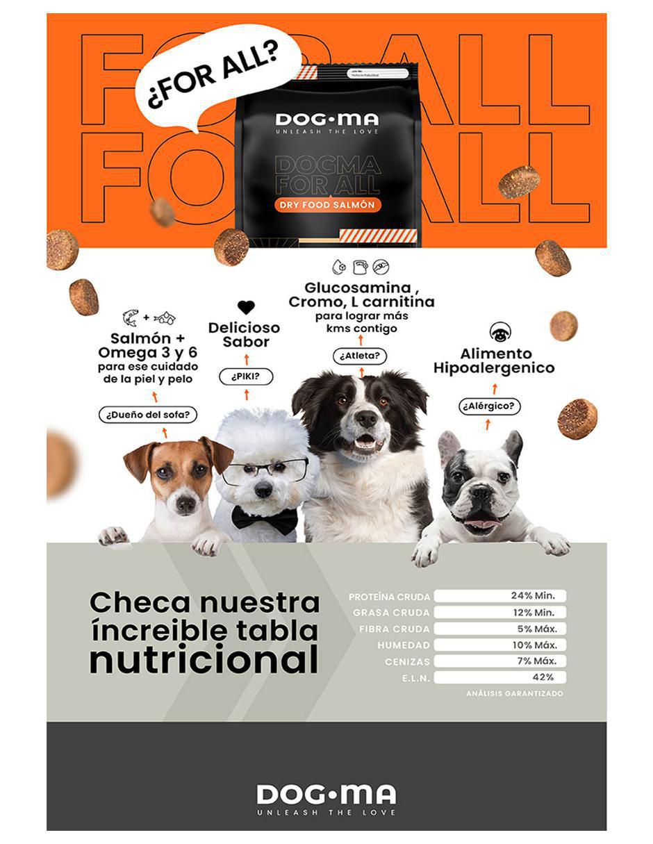 Croqueta de salmón para perro todas las etapas contenido individual 20 kg 2