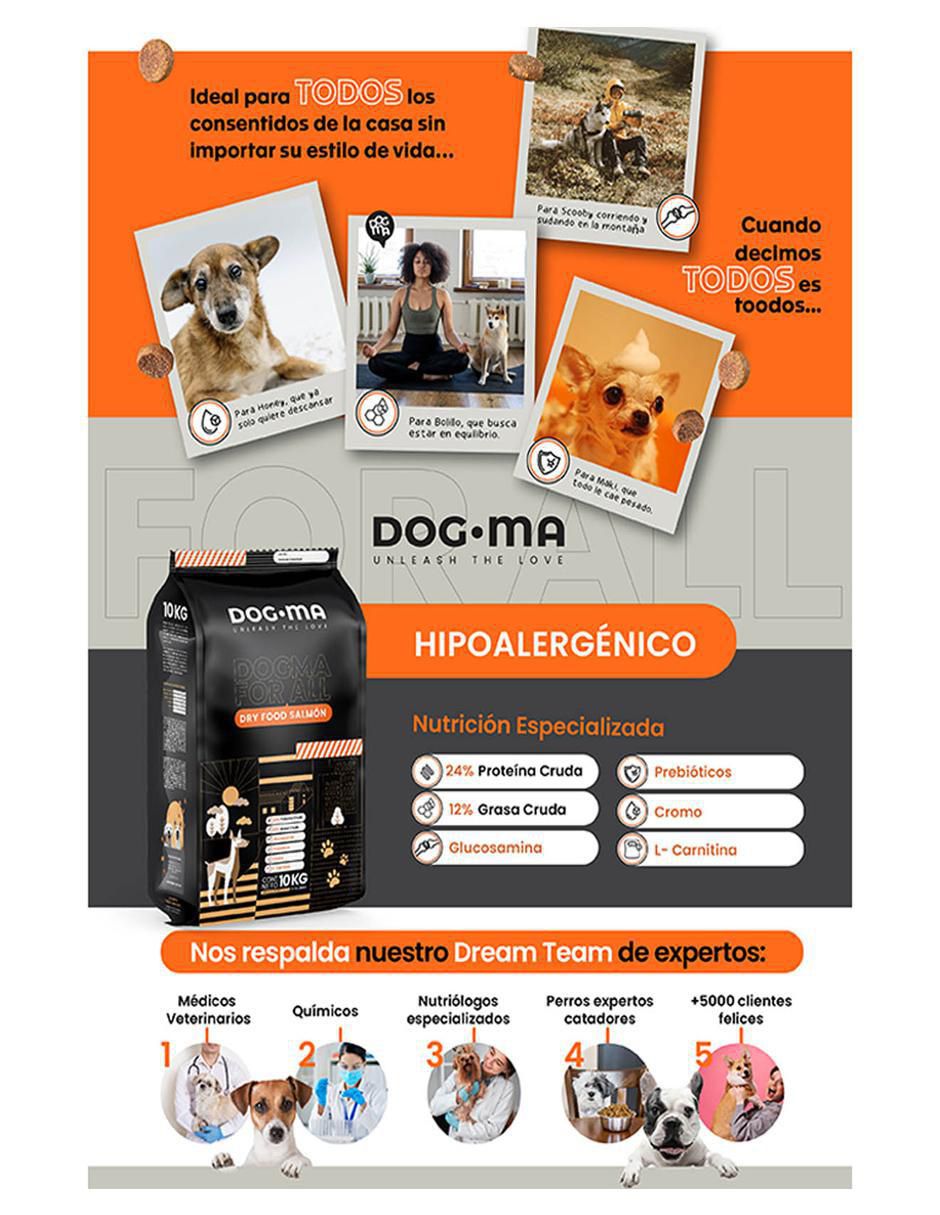 Croqueta de salmón para perro todas las etapas contenido individual 20 kg 10