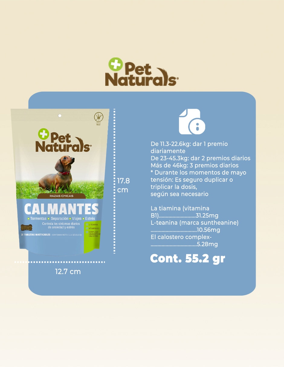 Calmante para mascota para perro contenido 31.5 g 7