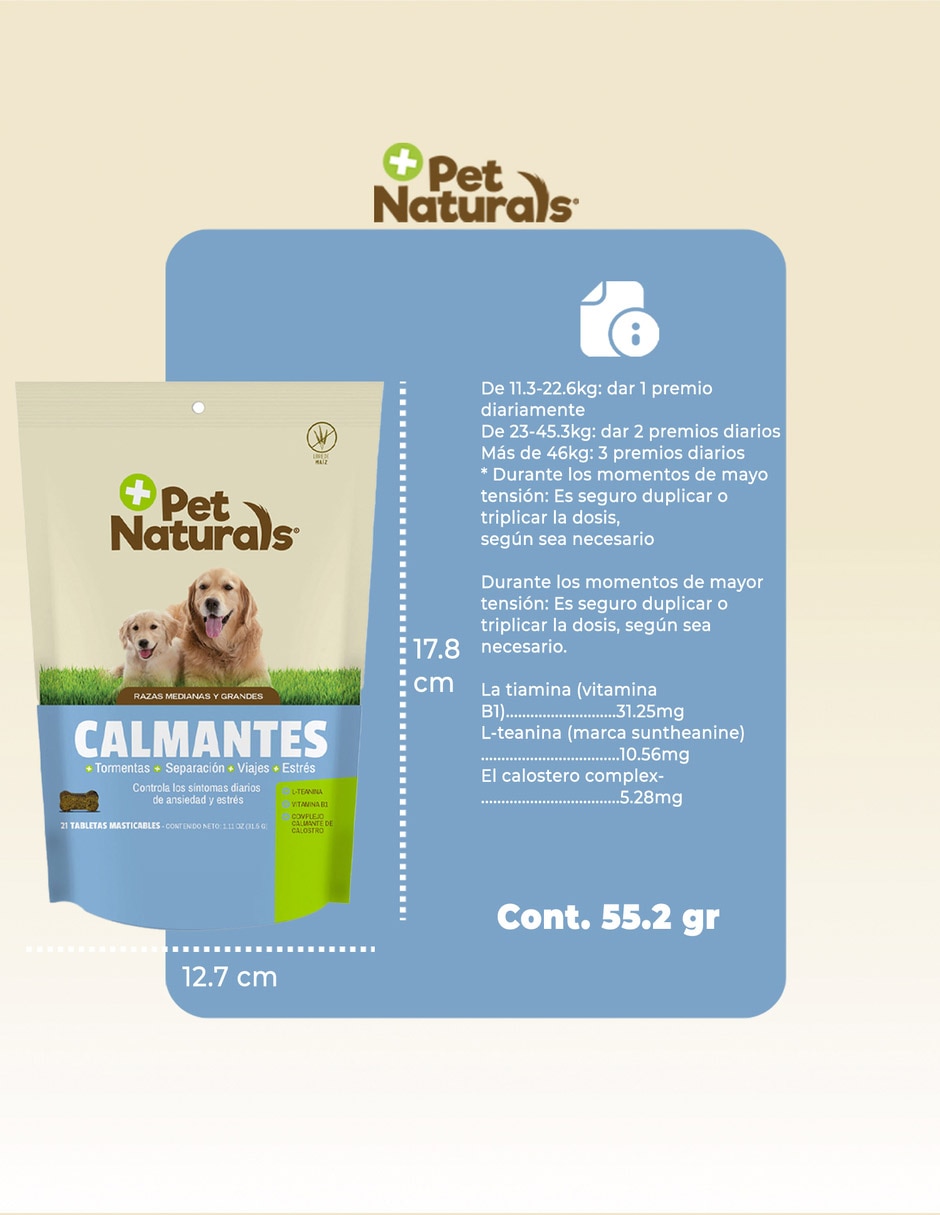 Calmante para mascota para perro contenido 31.5 g 6