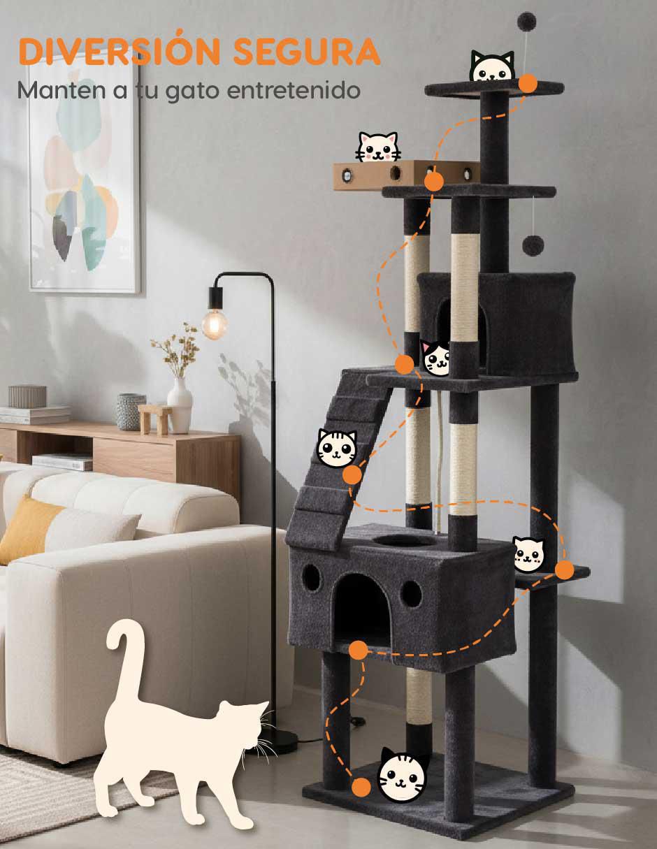 Mueble rascador para gato poli pets