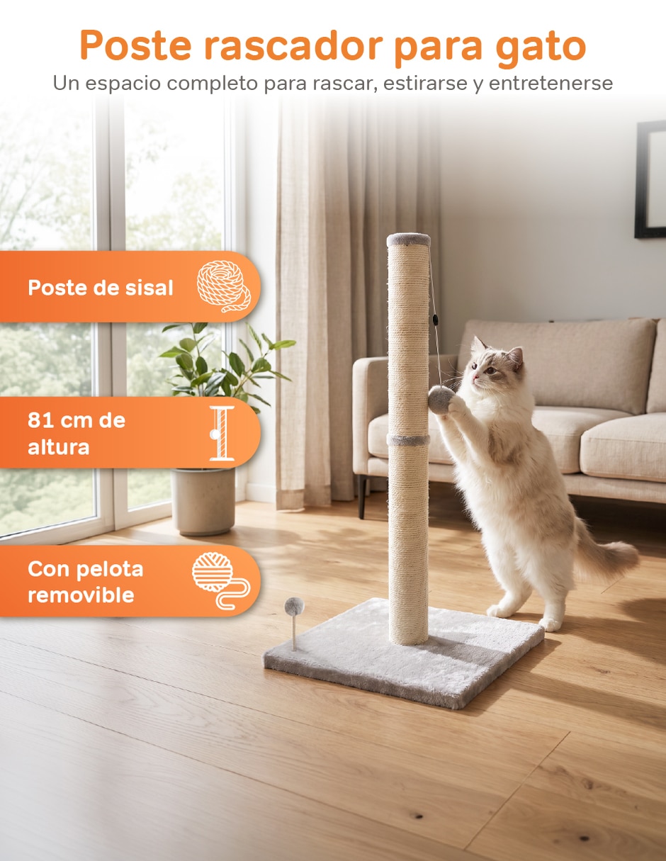 Mueble rascador para gato