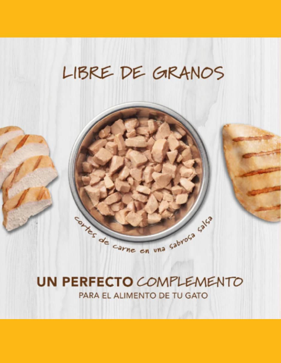 Alimento húmedo de pollo para gato todas las etapas contenido individual 85 g 4