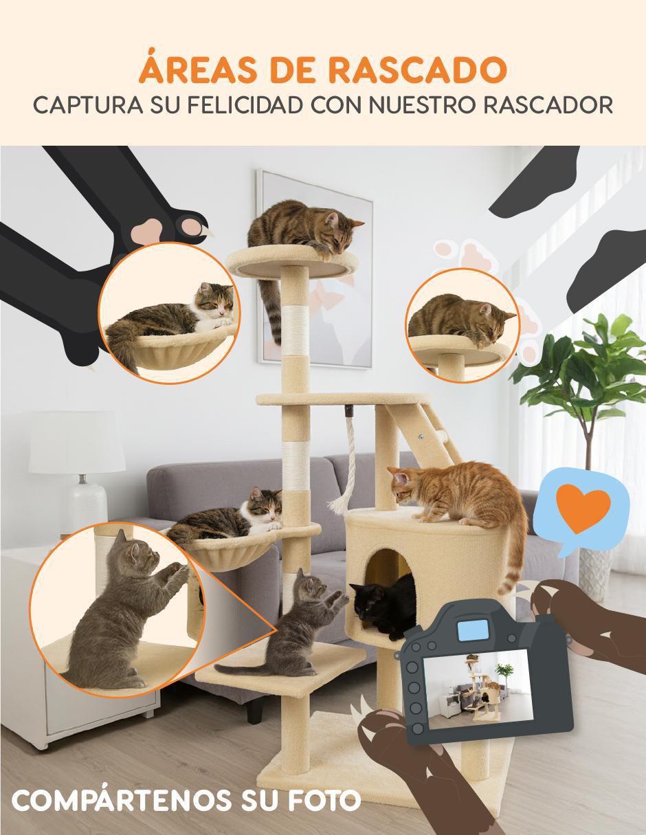 Rascador para gato poli pets