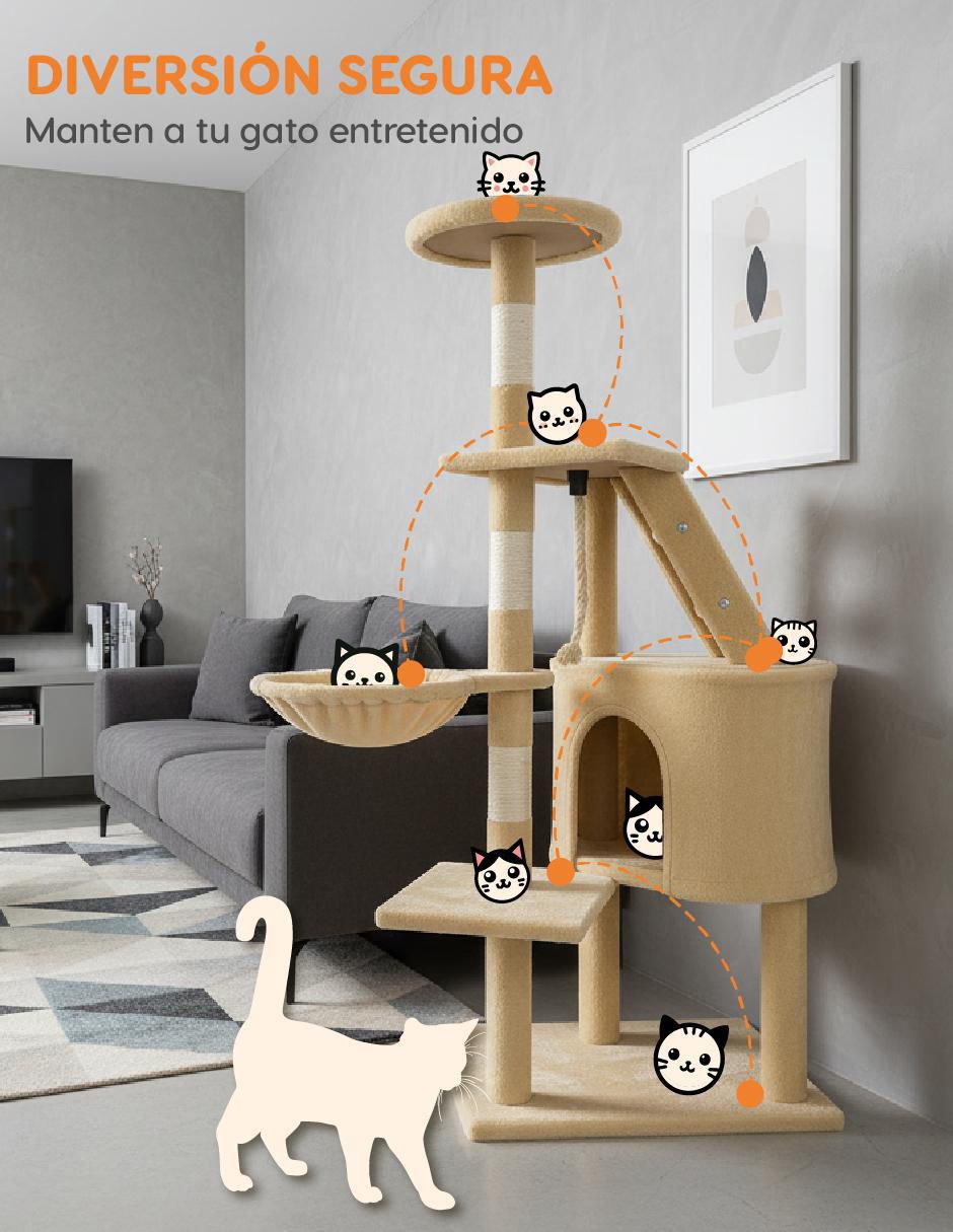 Rascador para gato poli pets