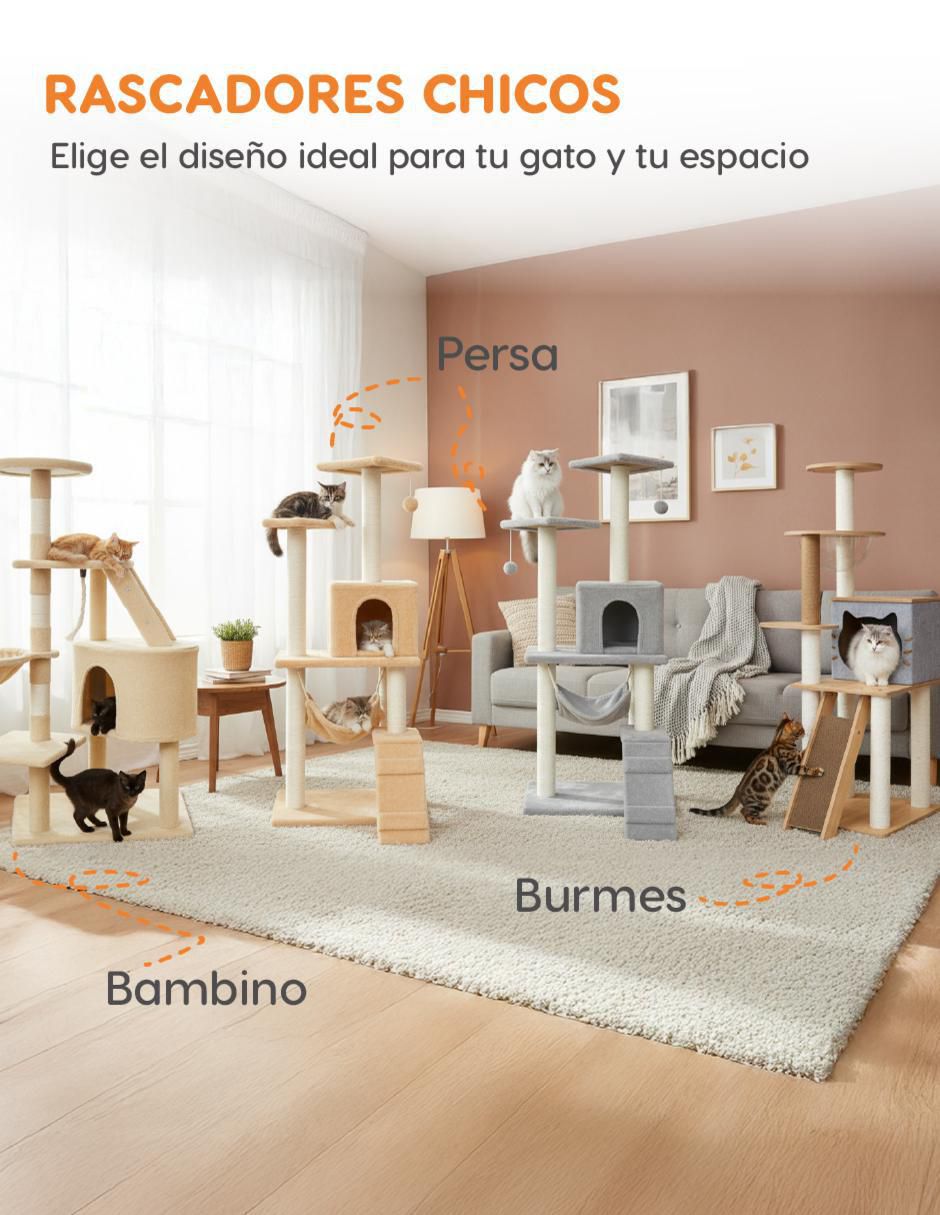 Rascador para gato poli pets
