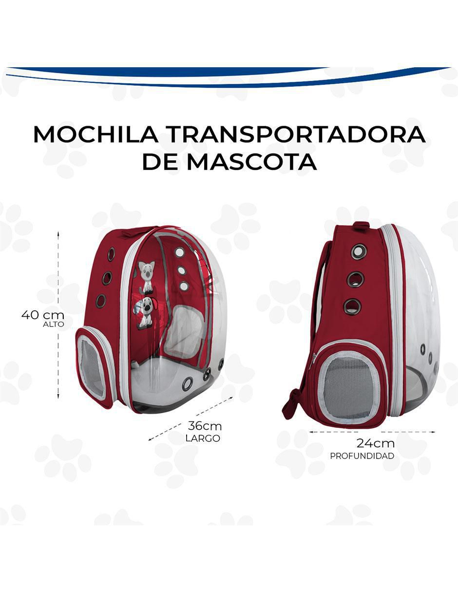 Mochila para mascota perro y gato poliéster 7