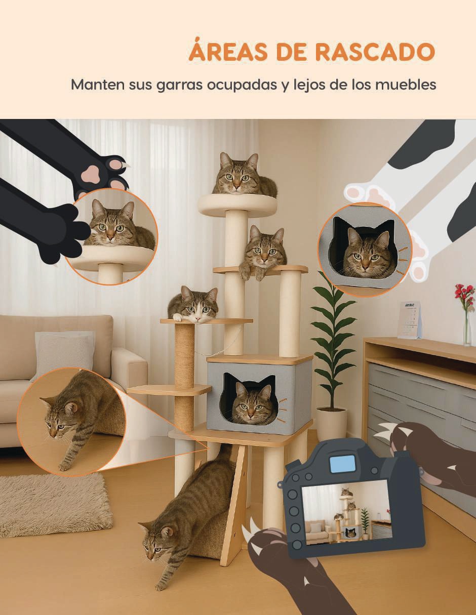 Mueble rascador para gato 3