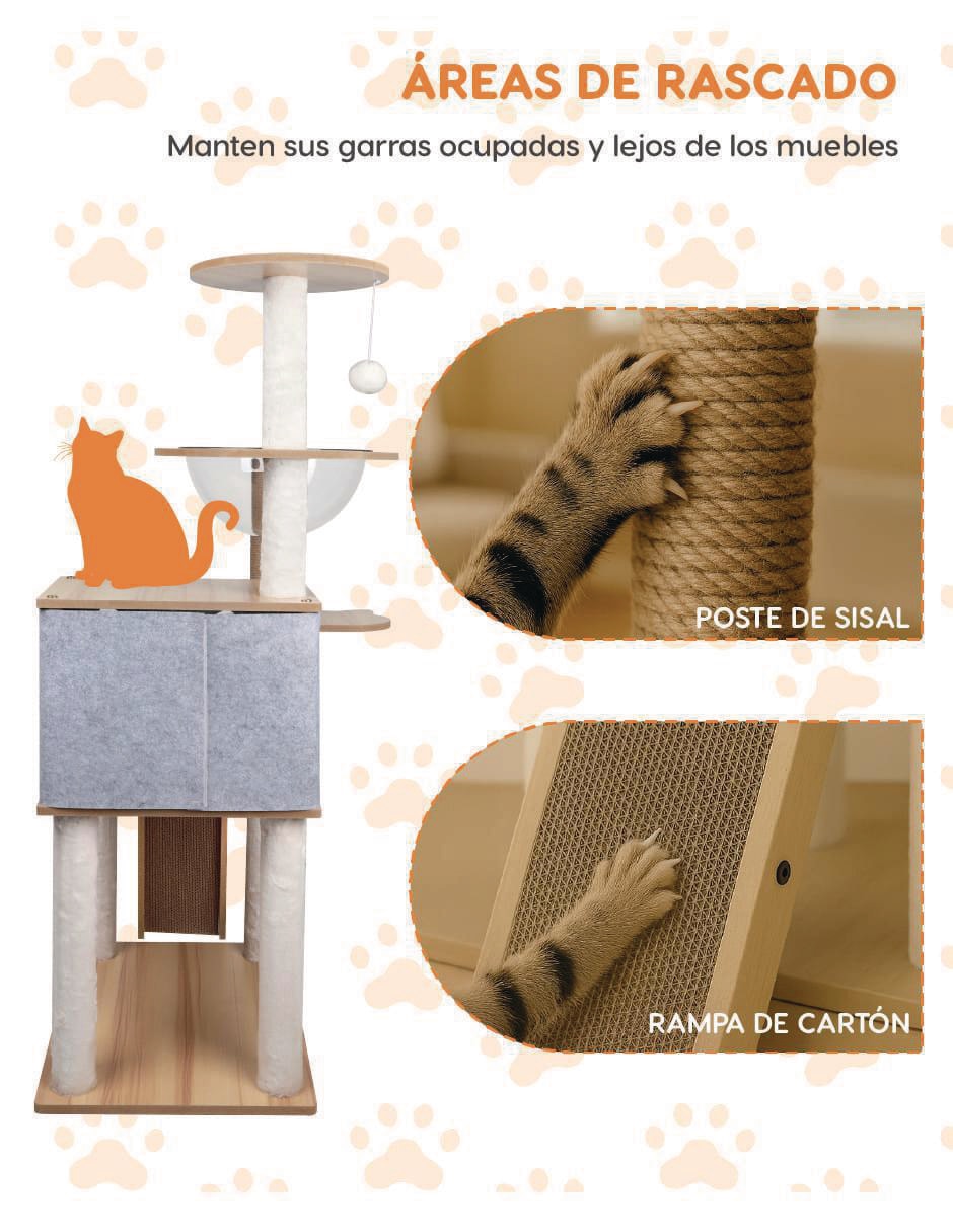 Mueble rascador para gato
