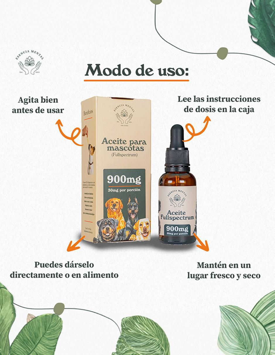 Aceite comestible para mascota perro y gato