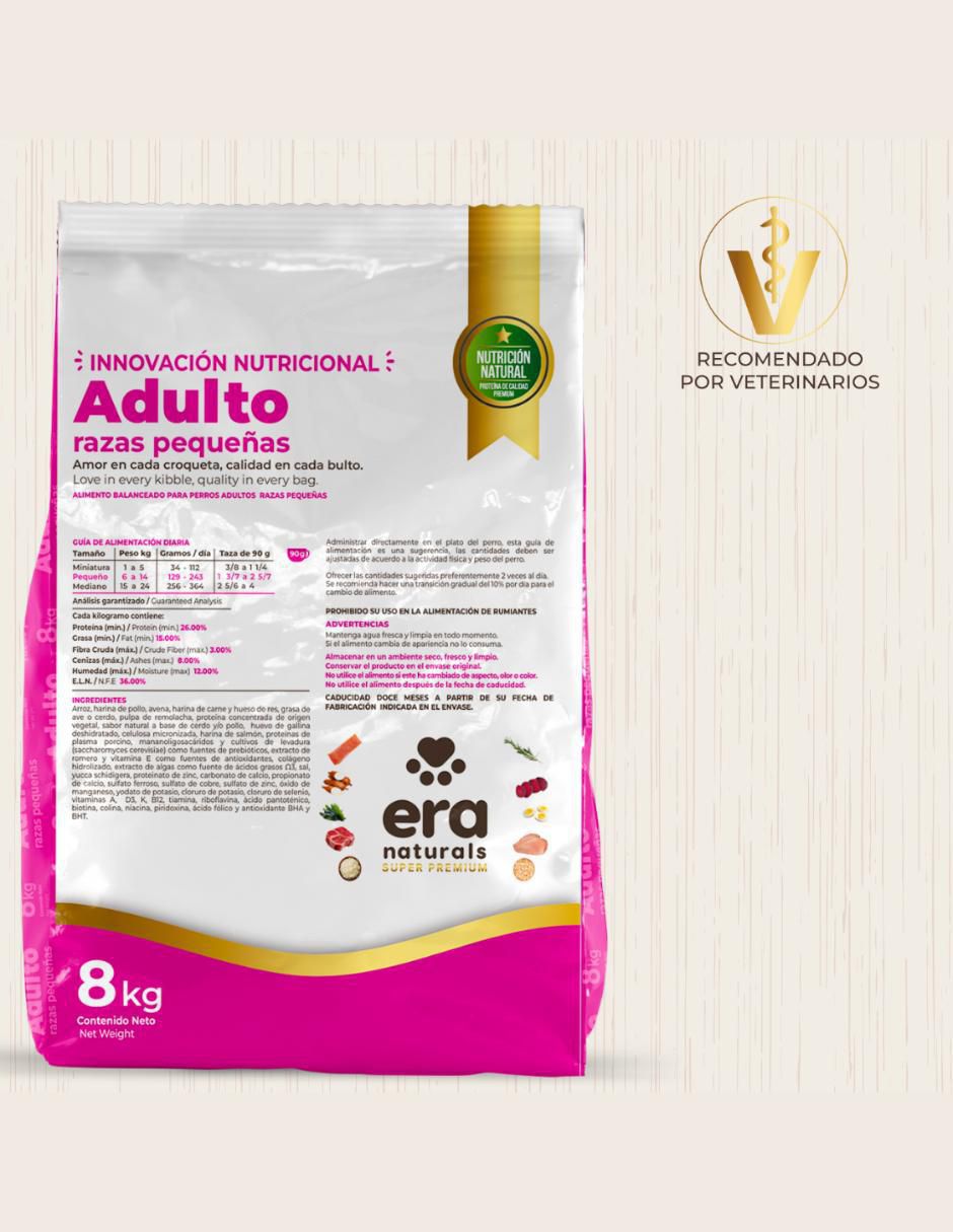 Croqueta de carne con arroz para perro raza pequeña etapa adulto contenido 8 kg
