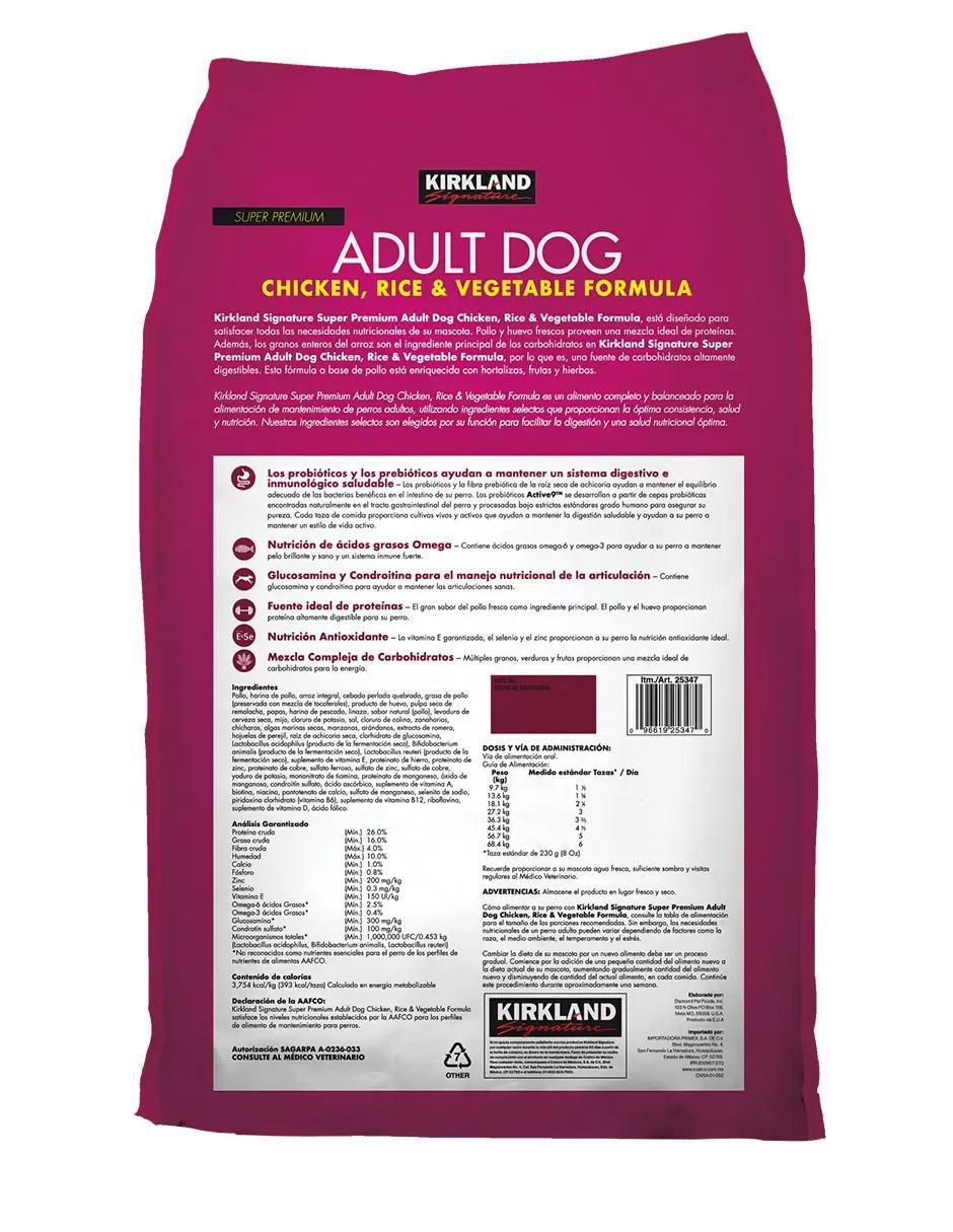 Croqueta de pollo para perro etapa adulto contenido individual 18 kg 3
