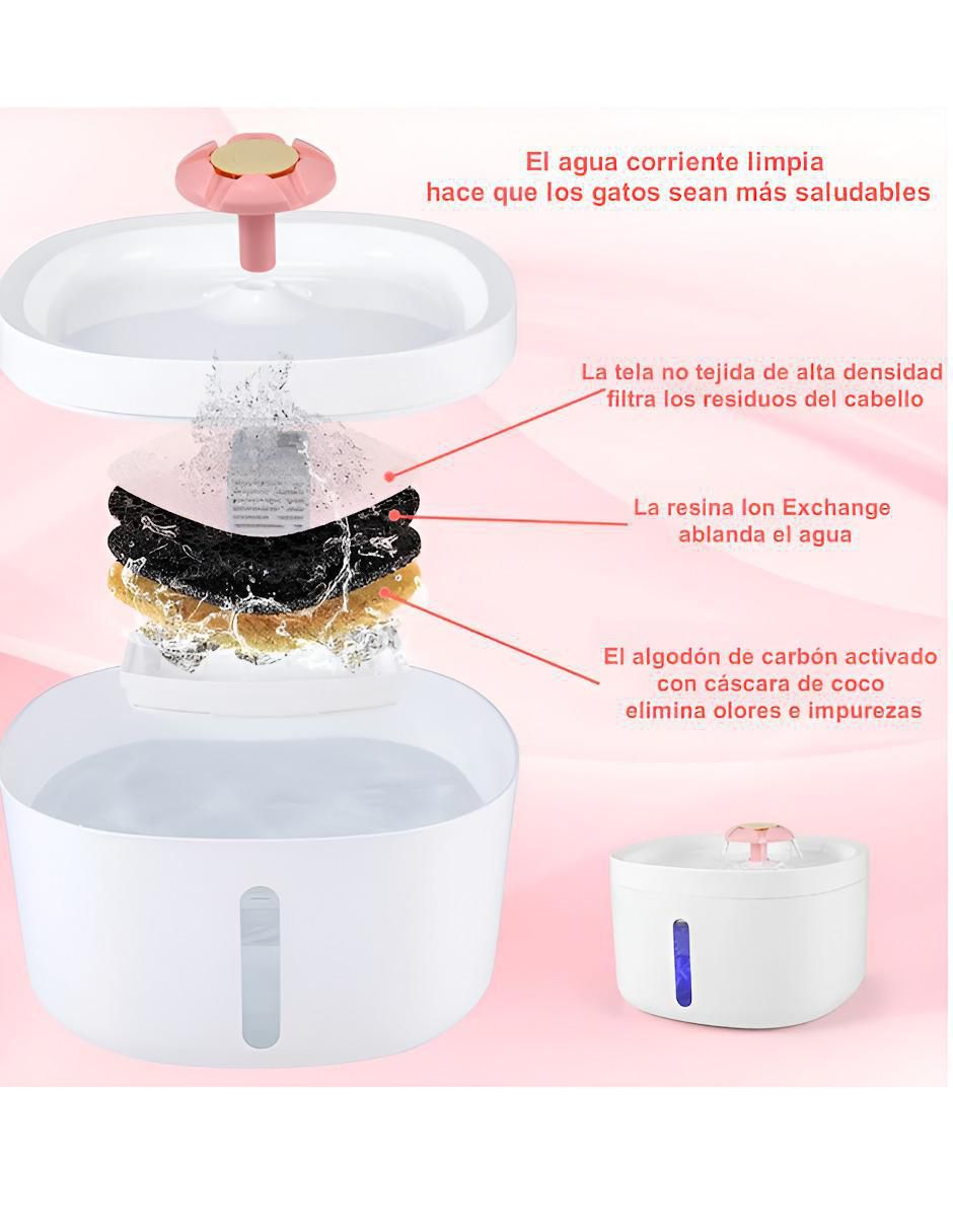 Bebedero transparente para gato Xtellar 2.5 L