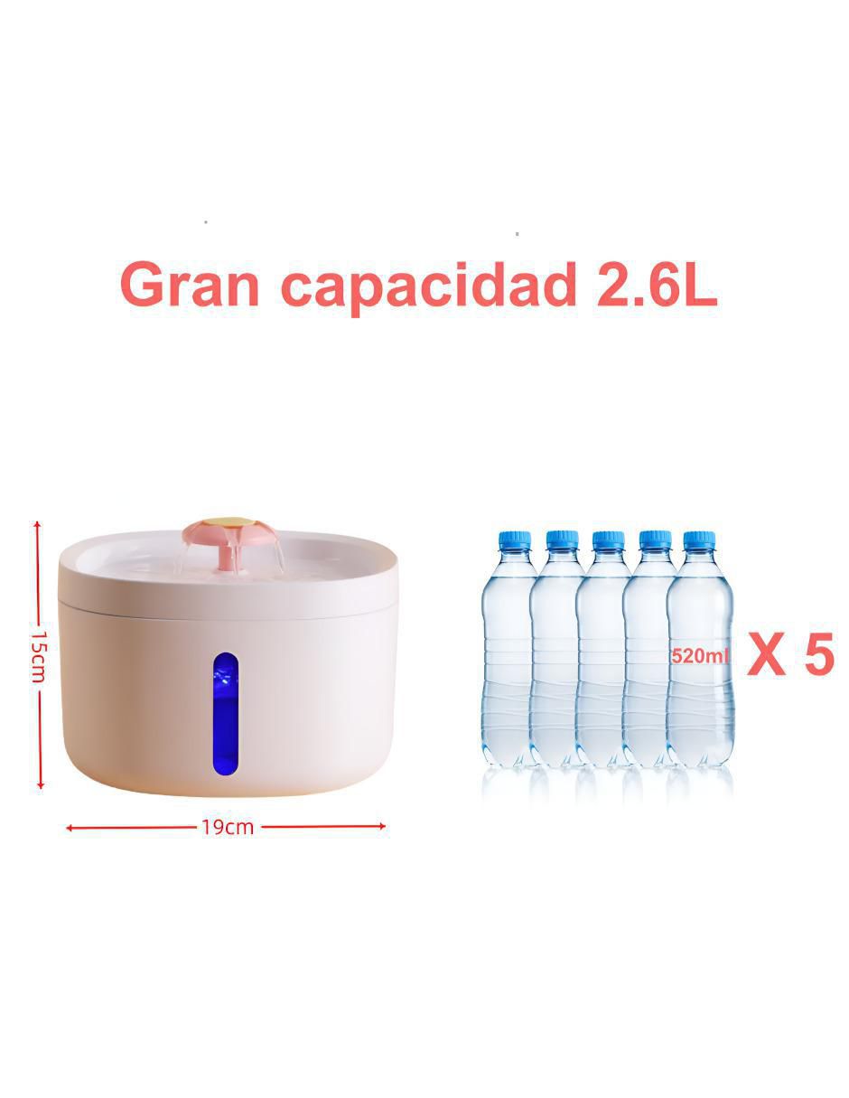 Bebedero transparente para gato Xtellar 2.5 L