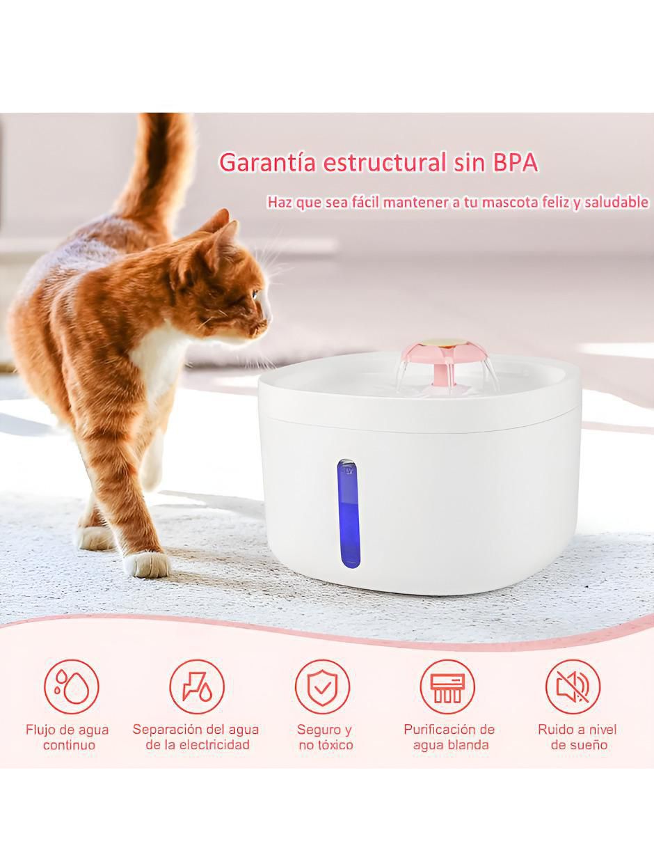 Bebedero transparente para gato 2.5 L Bebedero transparente para gato 2.5 L