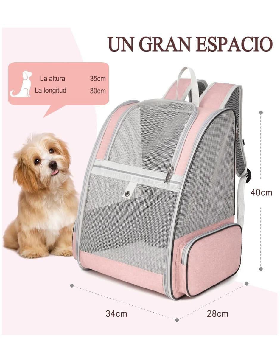 Mochila para mascota perro y gato tela 5