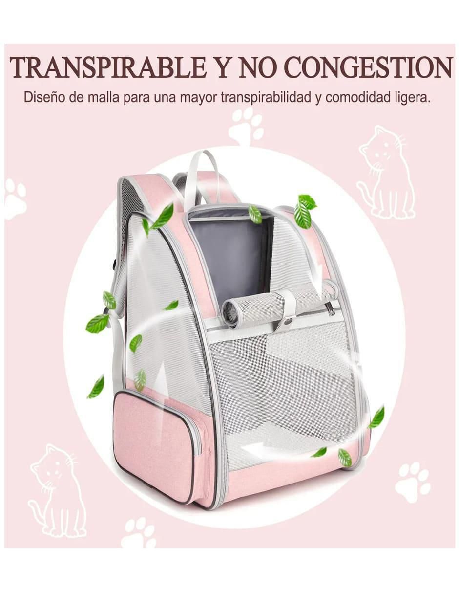 Mochila para mascota perro y gato tela 3