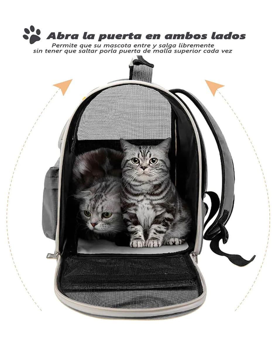 Mochila para mascota gato tela 2