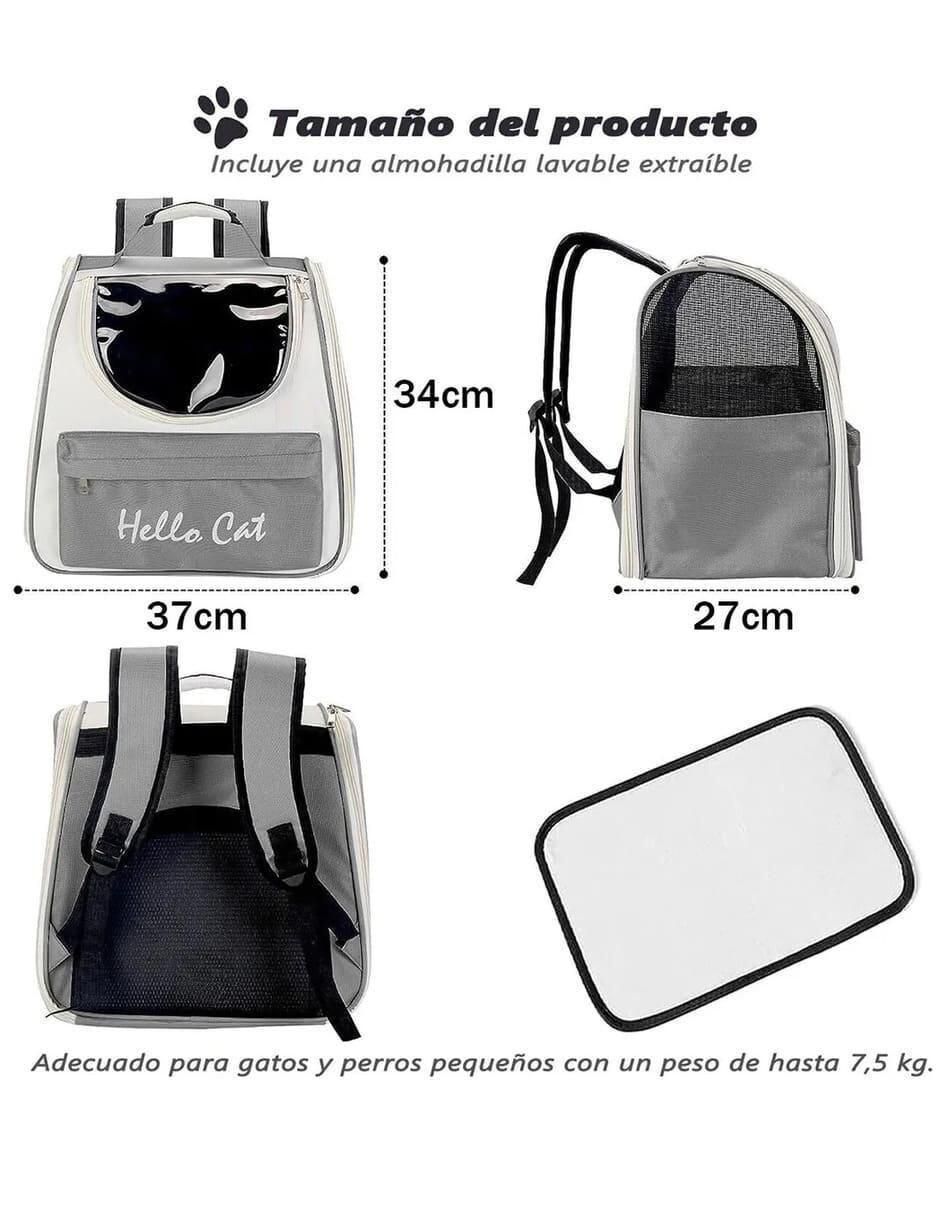 Mochila para mascota gato tela 5