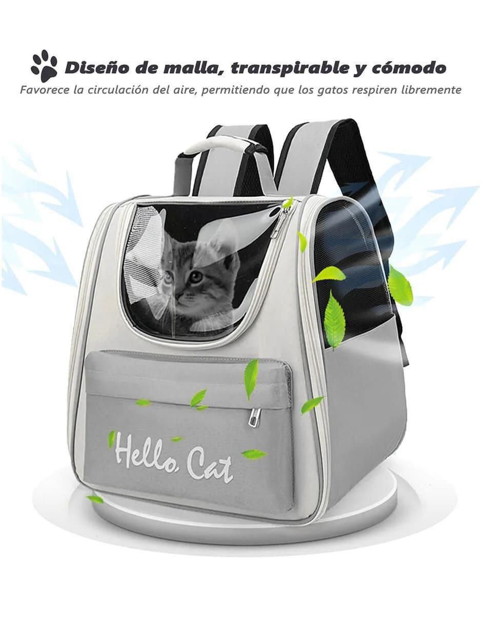 Mochila para mascota gato tela 4