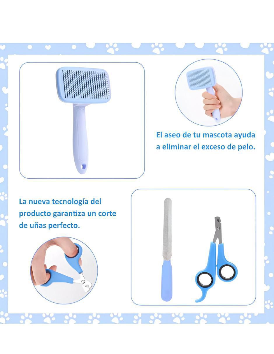 Cepillo Xtellar de acero inoxidable para perro y gato