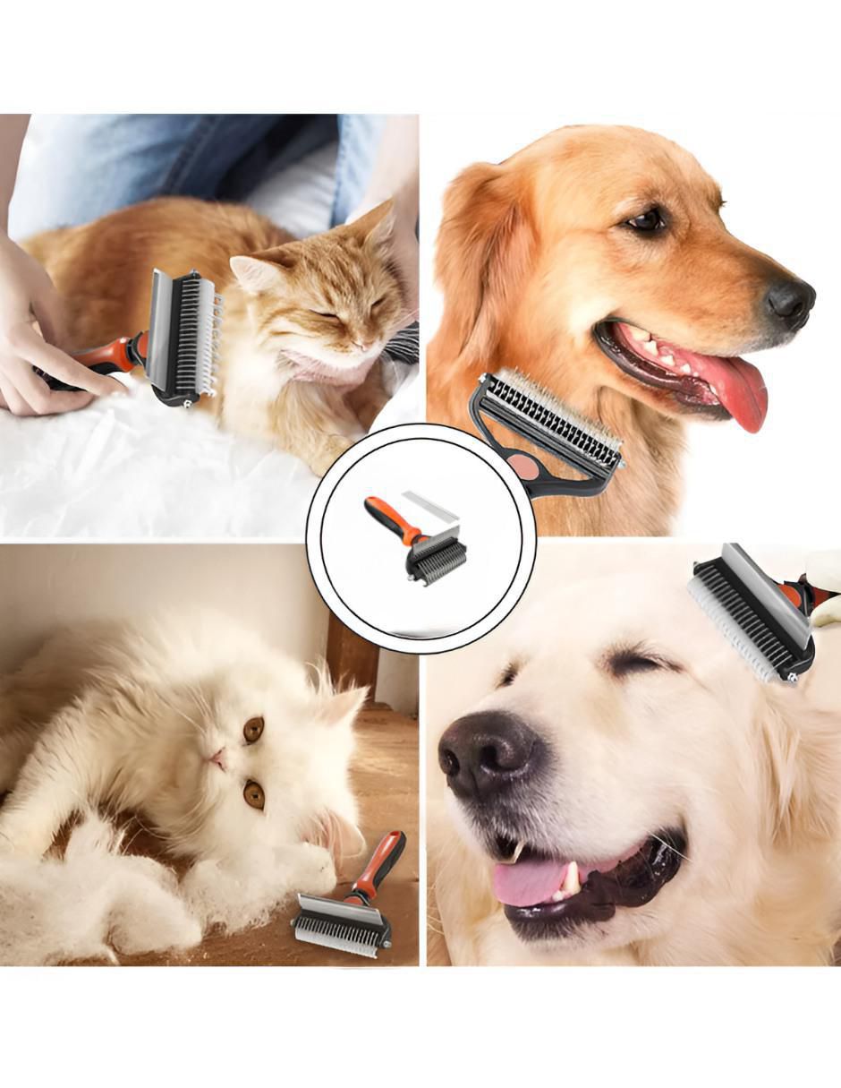Rastrillo de acero inoxidable para perro y gato 4
