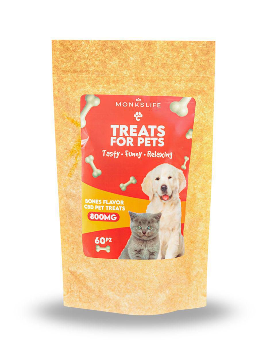 Calmante para mascota Monkslife de hueso para perro y gato contenido 60 huesitos
