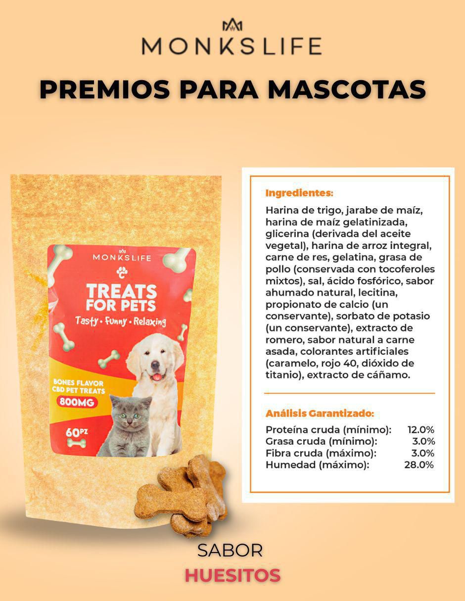 Calmante para mascota de hueso para perro y gato contenido 60 huesitos Calmante para mascota de hueso para perro y gato contenido 60 huesitos