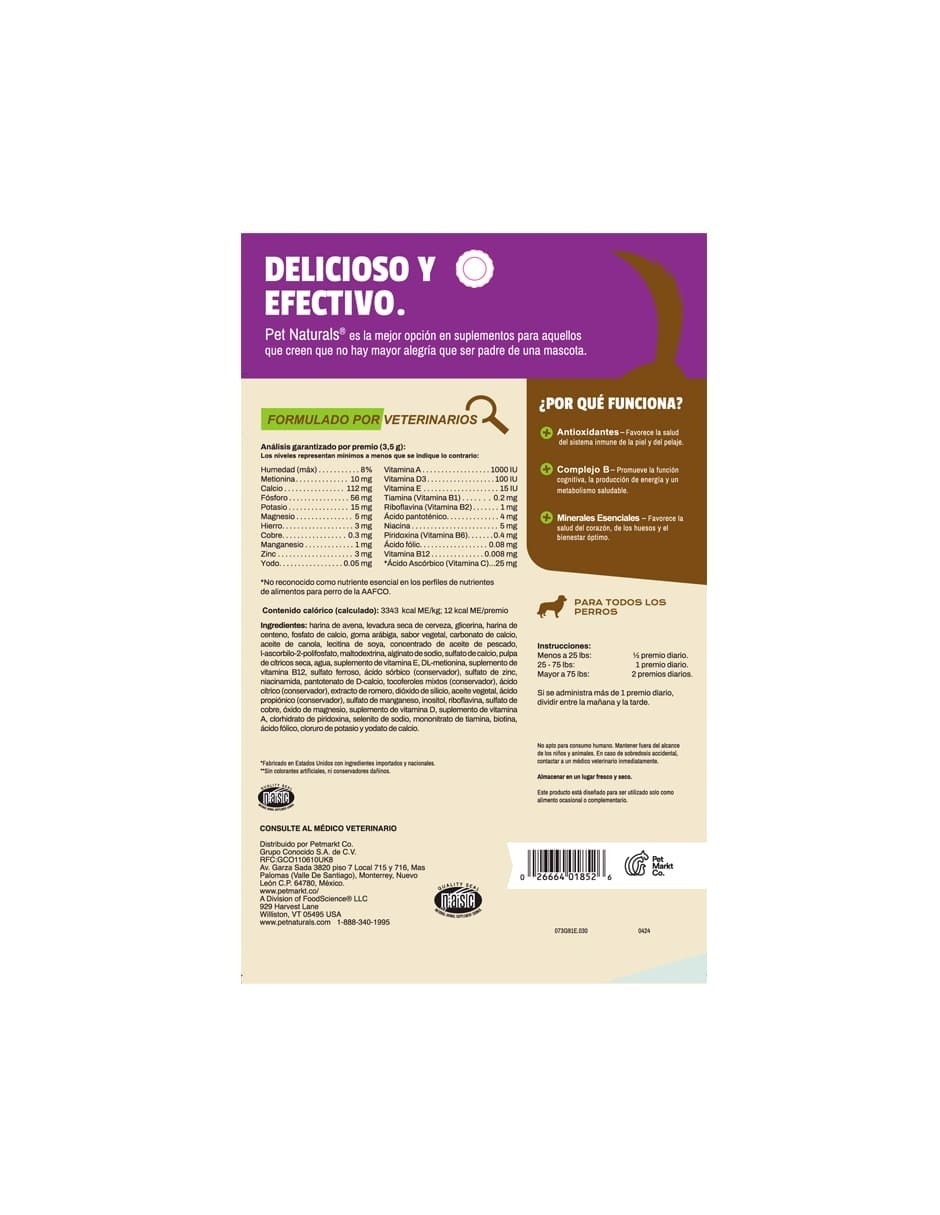 Multivitamínicos para mascota vitamínico