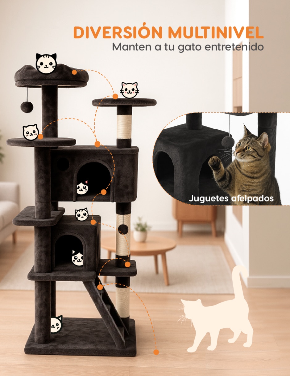 Mueble rascador para gato Poli Pets