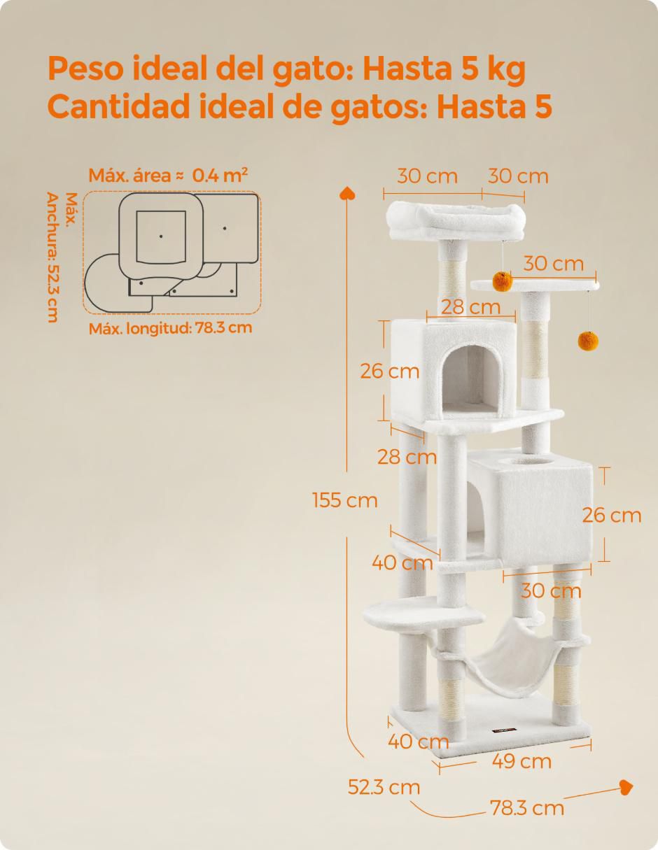 Mueble rascador para gato Songmics Home