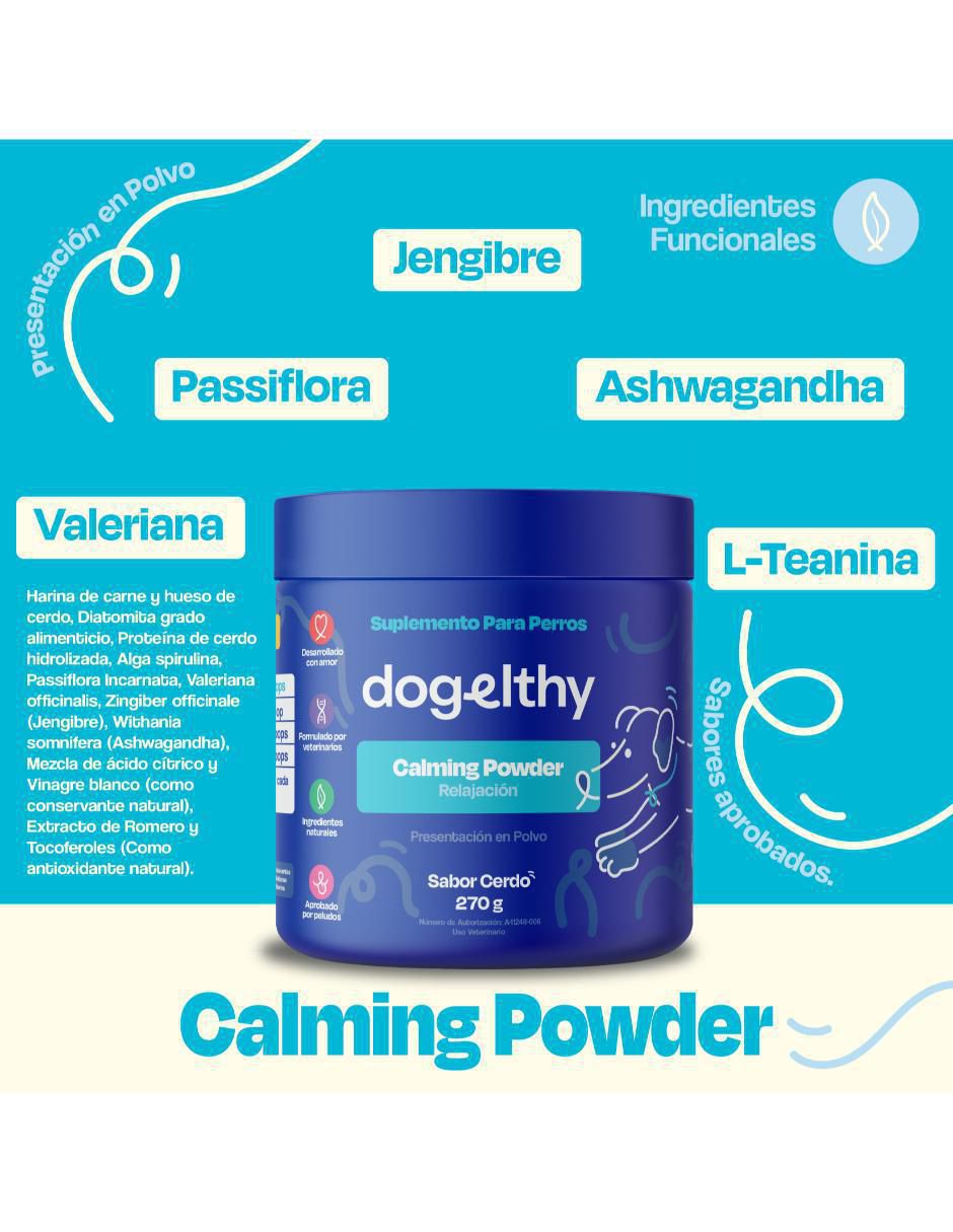 Calmante para mascota Dogelthy de carne para perro contenido 270 g