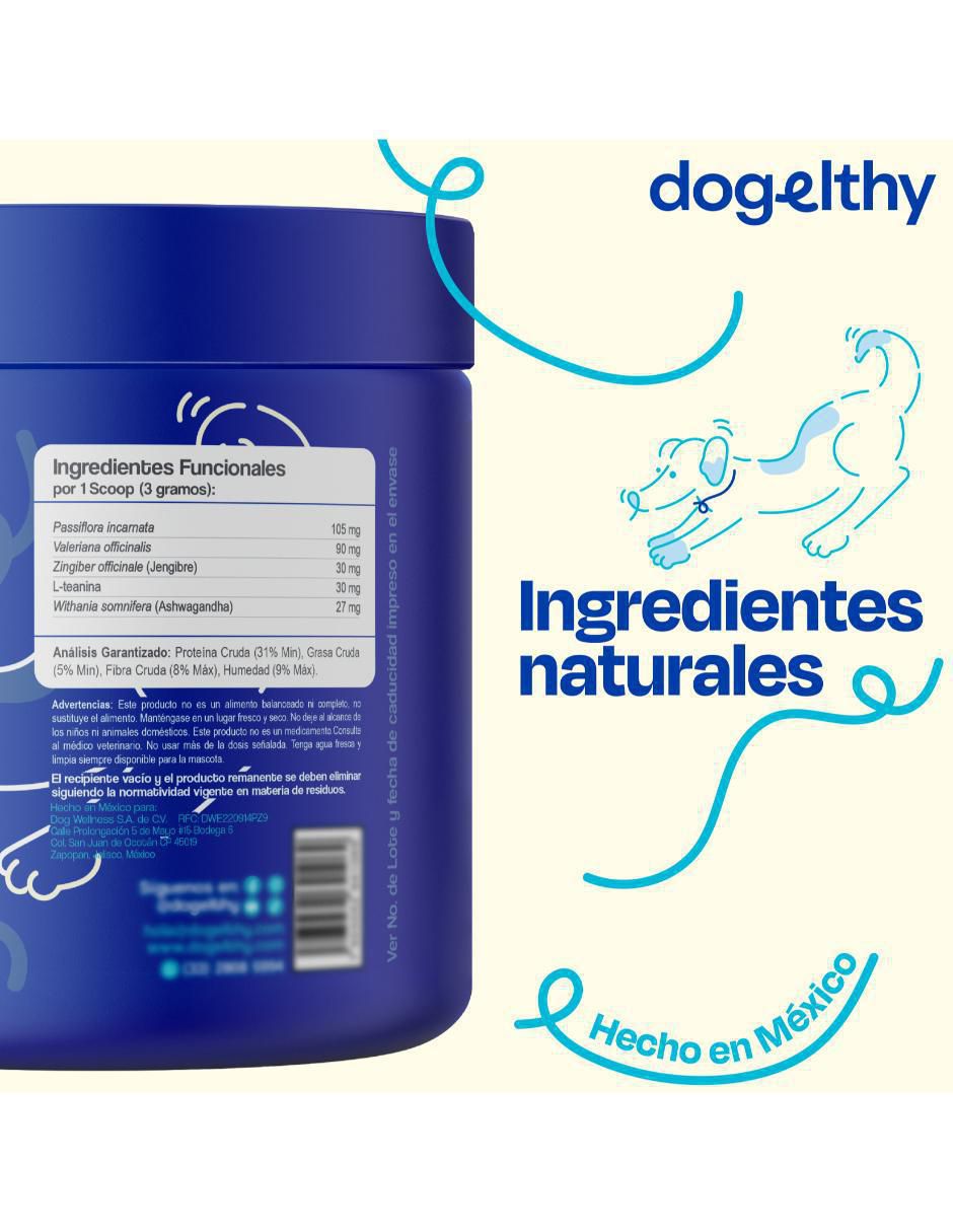 Calmante para mascota Dogelthy de carne para perro contenido 270 g