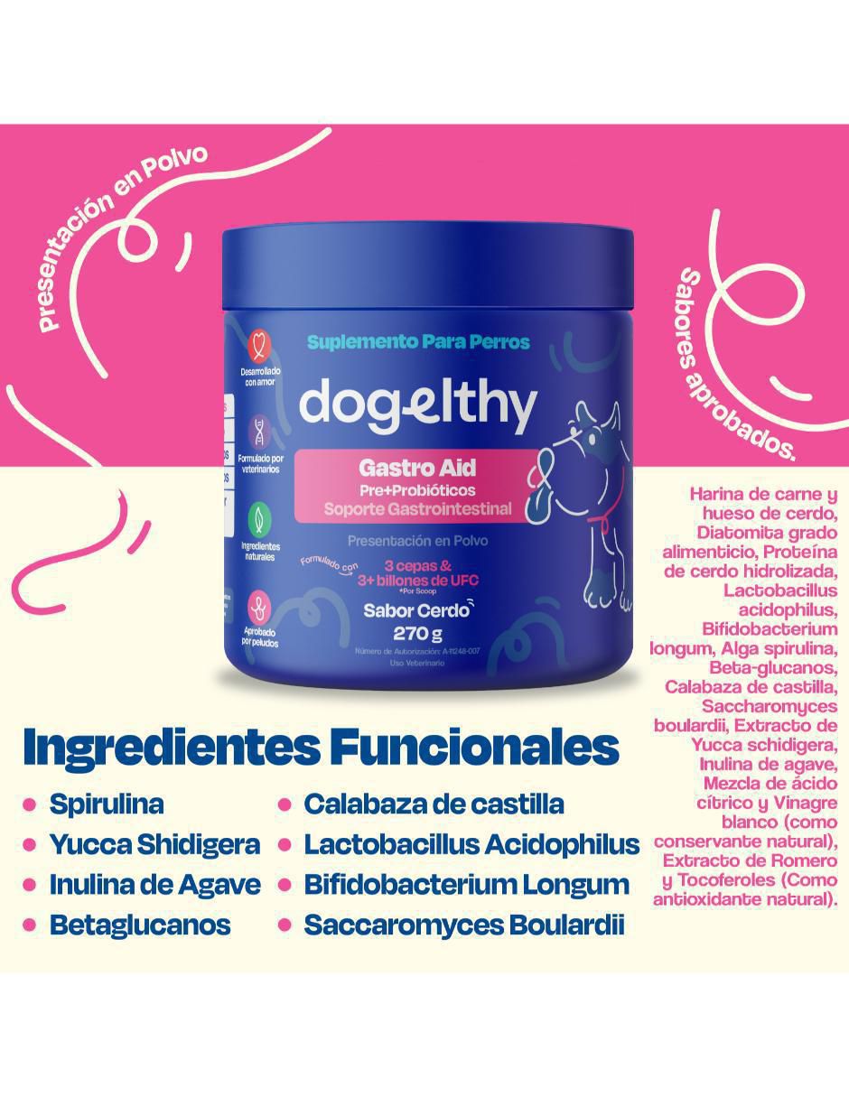Suplemento alimenticio para mascota probiótico 9