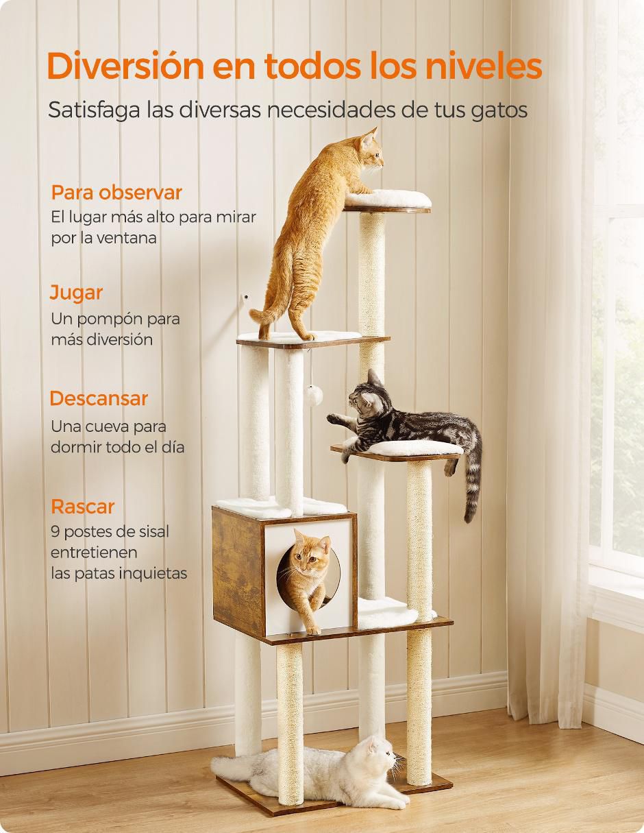 Mueble rascador para gato Songmics Home