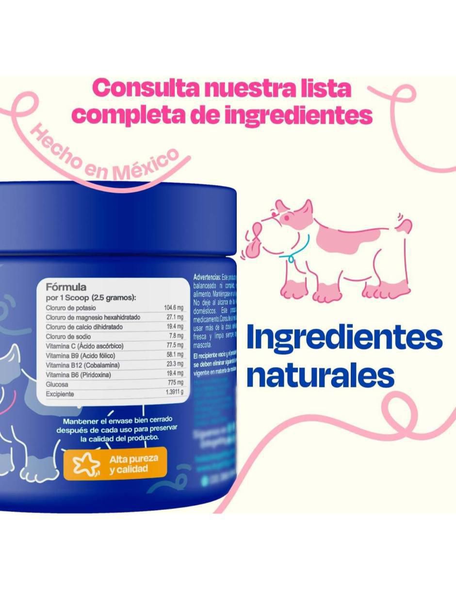 Suplemento alimenticio mascota para hidratar