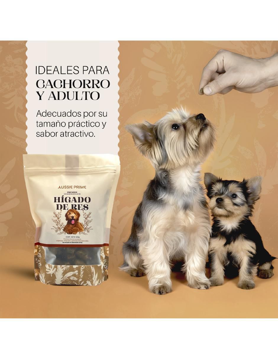 Calmante para mascota Aussie Prime de carne para perro contenido 300 g