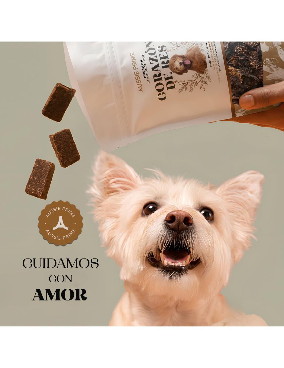 Calmante para mascota Aussie Prime de res para perro contenido 300 g