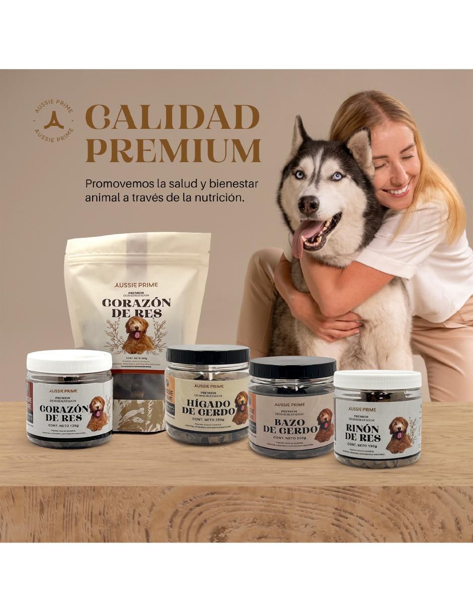 Calmante para mascota Aussie Prime de res para perro contenido 300 g