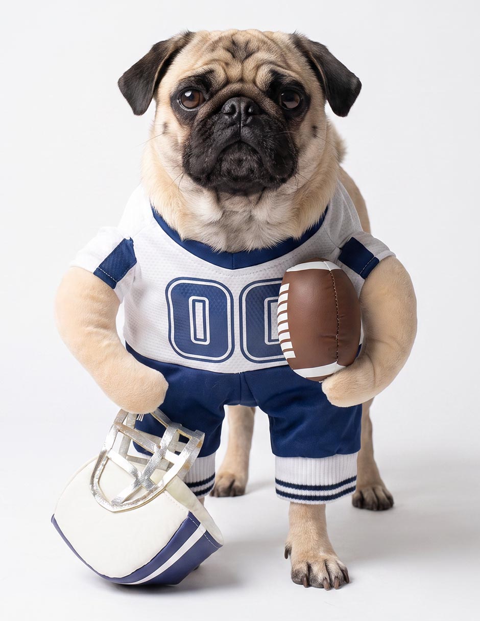 Disfraz para perro jugador 4