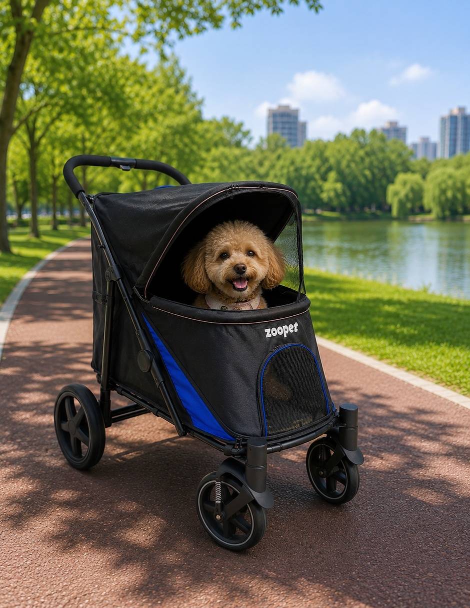 Carriola para perro y gato de poliester 8