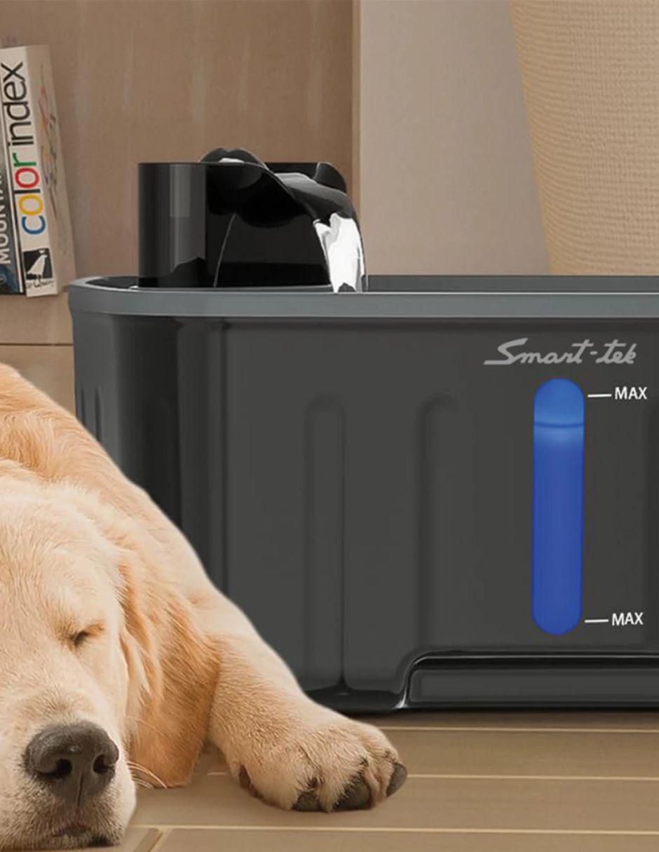 "bebedero" transparente "para" perro y gato smart-tek g